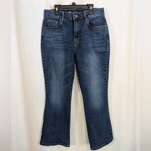 Boden women's flare medium wash denim size 8